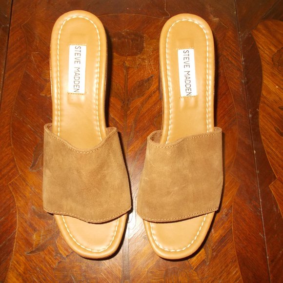 Steve Madden Shoes - Steve Madden Shoes Open Toe Chunky Heel Mule